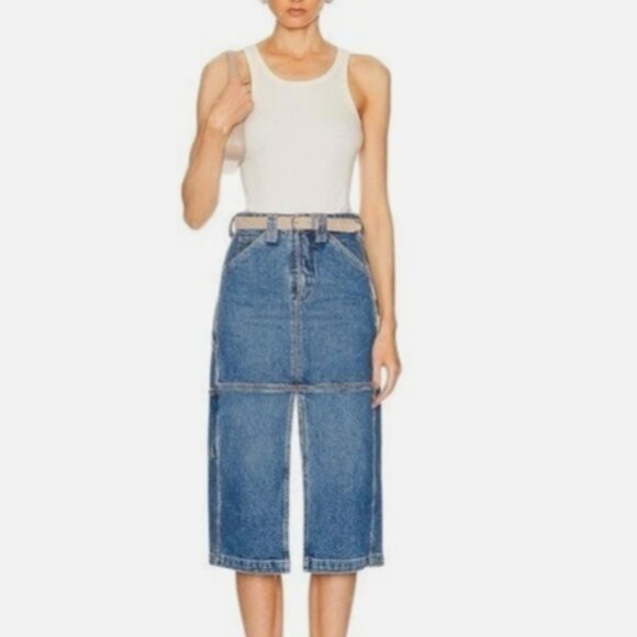A.L.C. Alden Split Denim Midi Skirt – Blue – Size 2 – NWT - Picture 10 of 15